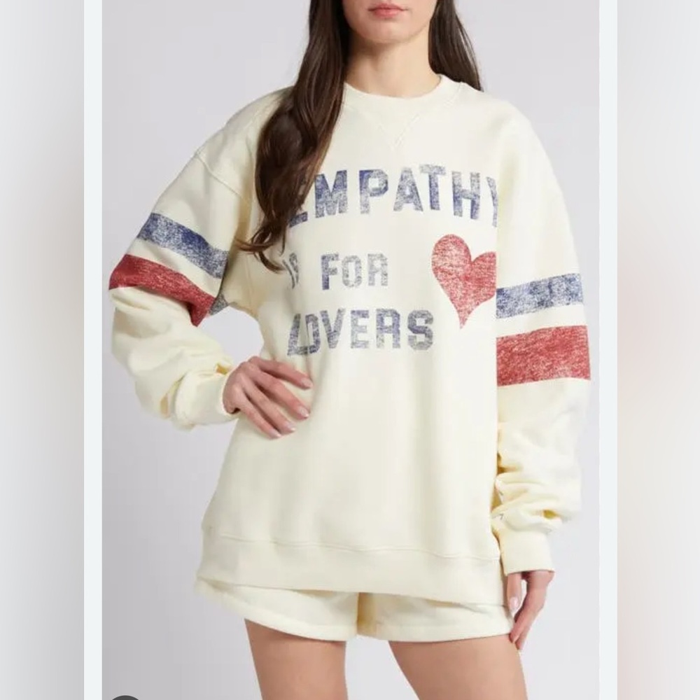 The Mayfair Group Empathy Is For Lovers Graphic Sweatshirt S/M Sold out